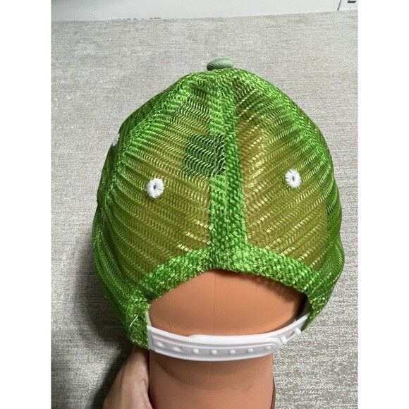 Turtle Bay Hat Adjustable Green Cap Adult Green And White SnapBack - Picture 4 of 9